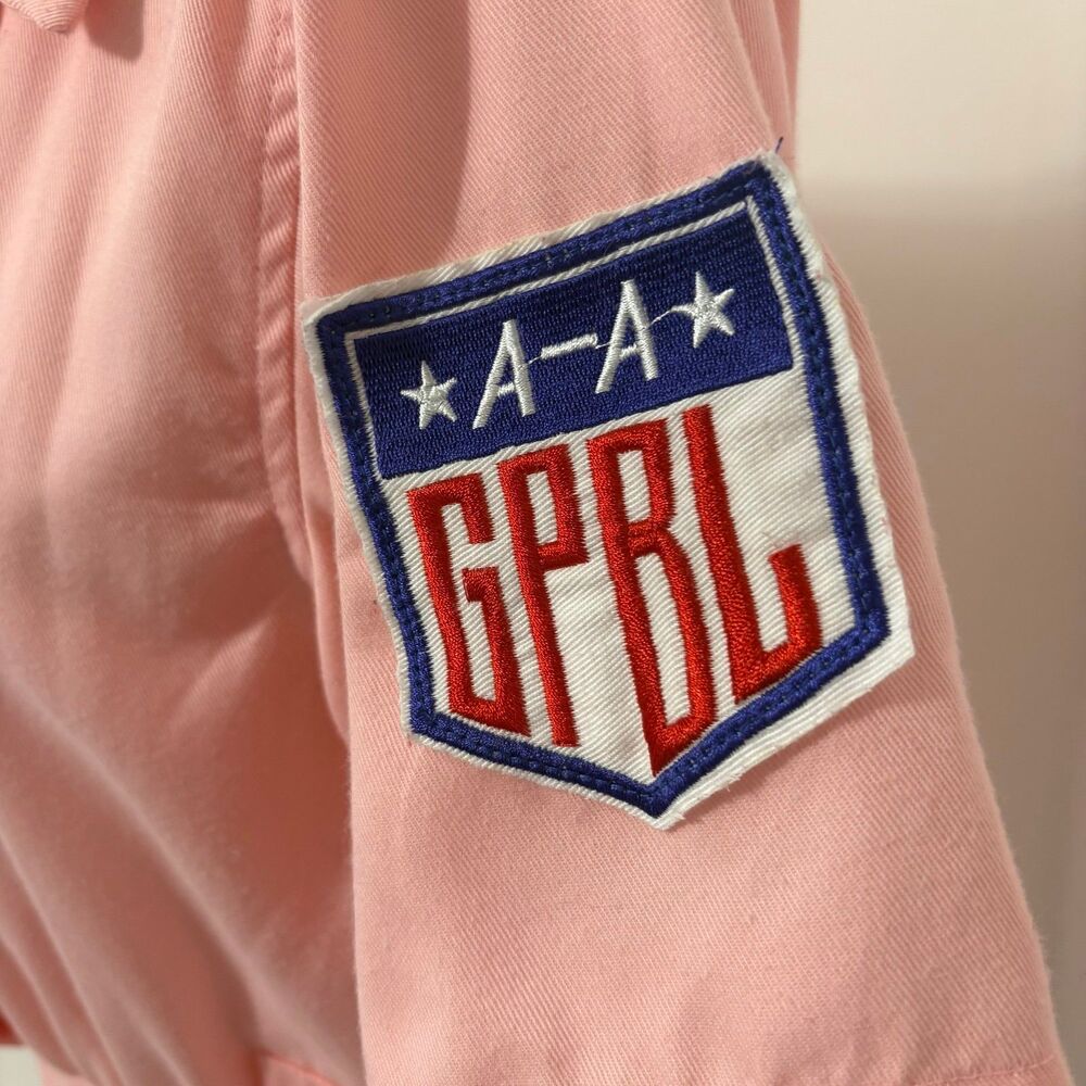 Rockford Peaches Costume Baseball Uniform Sz XL A League of Their Own Dottie - Picture 3 of 9